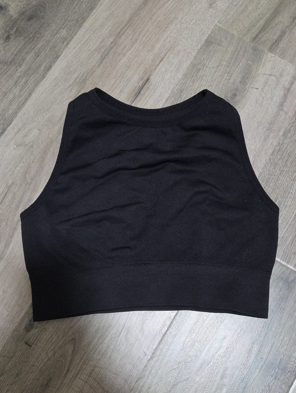 knix Black High Neck Crop Top